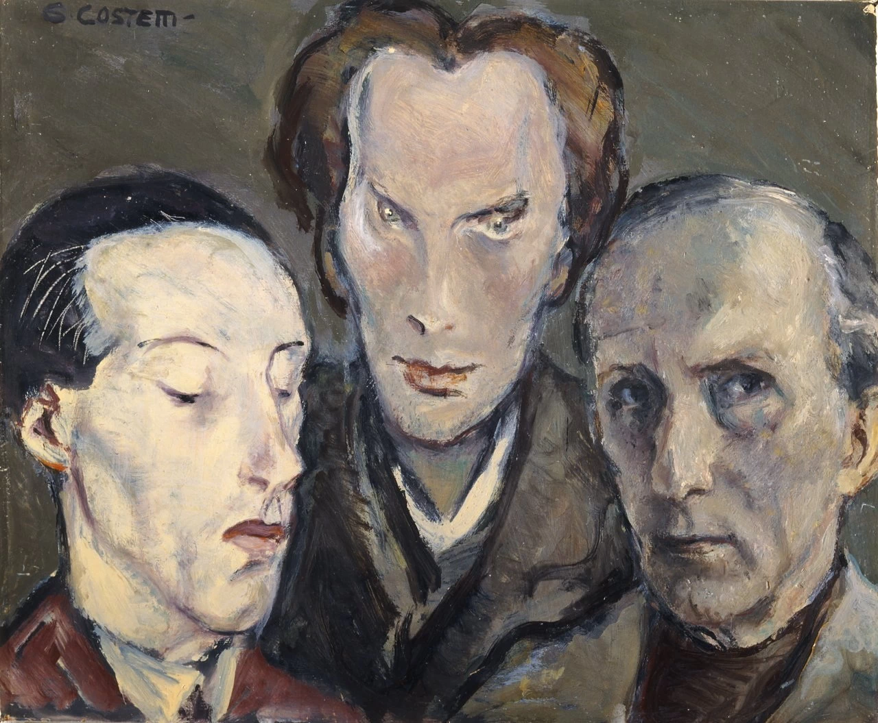 Autoritratto con i fratelli Lanza Del Vasto - Palazzo Pitti, Firenze